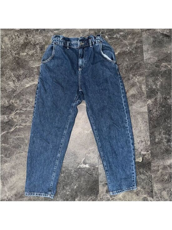 Zara Denim - Zara Paperbag Denim Jeans Medium Wash Size 4